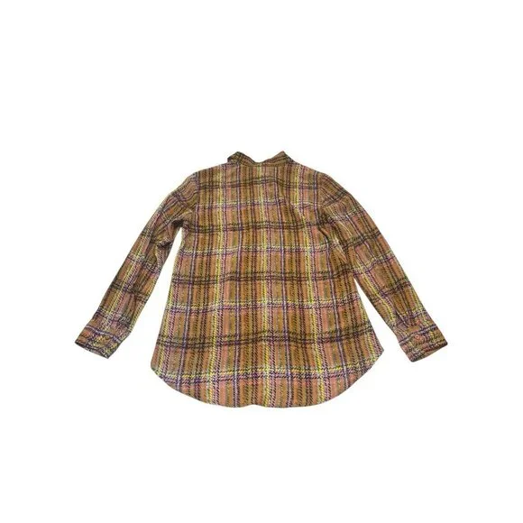 Johnny Was Workshop 100% Silk Long Sleeve Button Front Shirt Small Multicolor - Picture 2 of 9